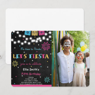 Fiesta Birthday Foto Einladung