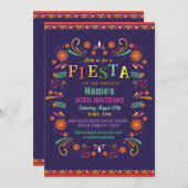 Fiesta Birthday Party Einladung Mexikanischer Hat  (Vorne/Hinten)