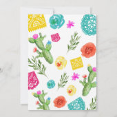 Fiesta Birthday Party Einladung Mexikanisches Them (Rückseite)