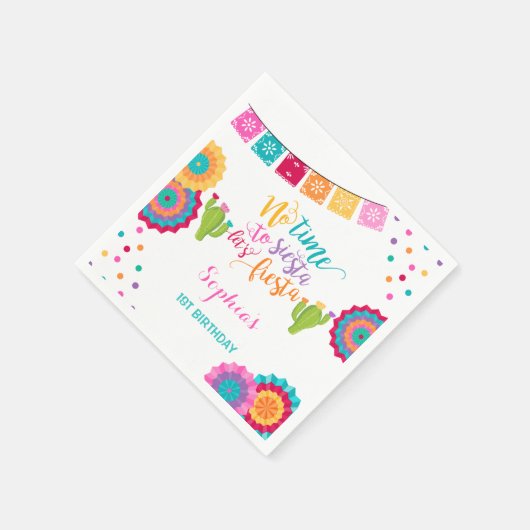 Fiesta Birthday Party Napkin Mexikanisches Fiesta Serviette (Ecke)