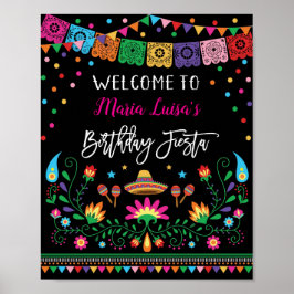 Fiesta Birthday Welcome Poster Cinco de Mayo