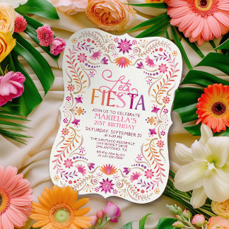 Fiesta Birthday Women Einladung