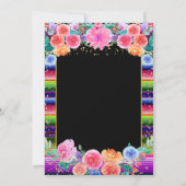 Fiesta Black Abschluss Einladung Party Mexikanisch (Rückseite)