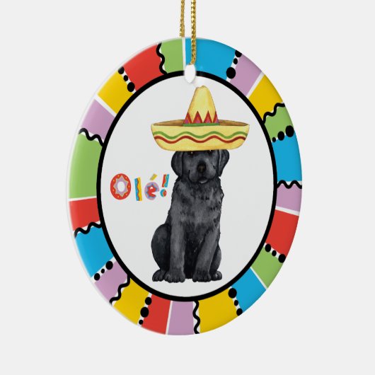 Fiesta Black Lab Keramik Ornament (Rechts)