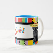 Fiesta Black Lab Zweifarbige Tasse (VorderseiteRechts)