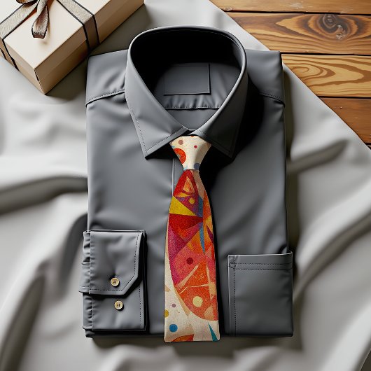 Fiesta Bloom Abstrakt Art Krawatte