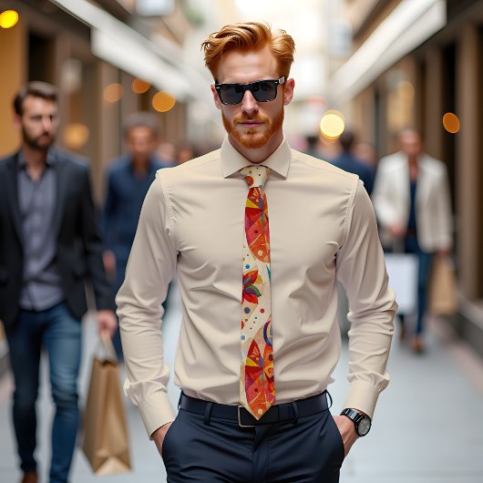 Fiesta Bloom Abstrakt Art Krawatte