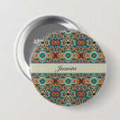 Fiesta Blooms anpassbar Button (Vorne & Hinten)