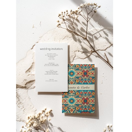 Fiesta Blooms, anpassbar Einladung