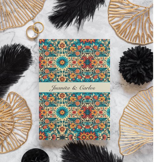 Fiesta Blooms, anpassbar Einladung