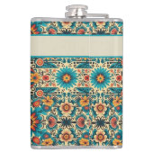 Fiesta Blooms, anpassbar Flachmann (Rückseite)