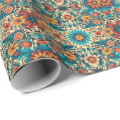 Fiesta Blooms, anpassbar Geschenkpapier (Rolleneckpunkt)