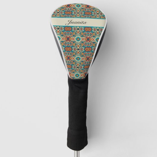 Fiesta Blooms, anpassbar Golf Headcover (Vorderseite)