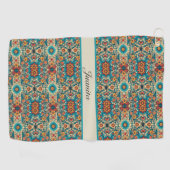 Fiesta Blooms, anpassbar Golfhandtuch (Horizontal)