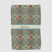Fiesta Blooms, anpassbar Golfhandtuch (Vorderseite)