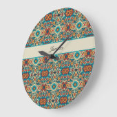 Fiesta Blooms, anpassbar Große Wanduhr (Winkel)