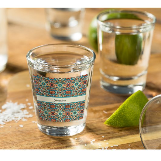 Fiesta Blooms, anpassbar Schnapsglas