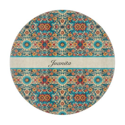 Fiesta Blooms anpassbar Schneidebrett (Vorderseite)