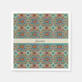 Fiesta Blooms, anpassbar Serviette (Vorderseite)