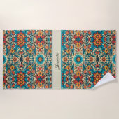 Fiesta Blooms anpassbar Strandtuch (Vorderseite)