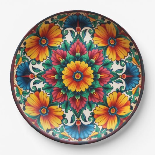 💀 🎉 Fiesta Bloomware Día de los Muertos Pappteller (Vorderseite)