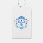 Fiesta Blue Birthday Shower Wedding Vielen Dank Geschenkanhänger (Rückseite)