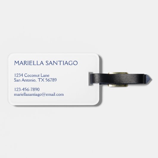 Fiesta Blue Gepäckanhänger (Rückseite horizontal)