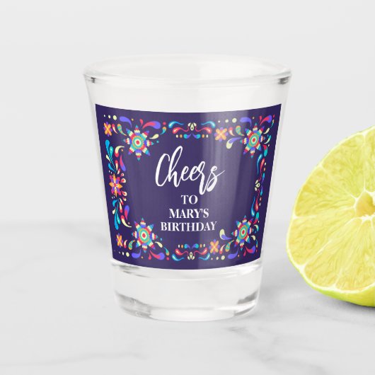 Fiesta Blue Shot Glas (Vorderseite)