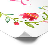 Fiesta Blume Brautparty Begrüßungszeichen 16x20 Poster (Ecke)