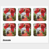 Fiesta Blume Feliz Cumpleanos 2555 Quadratischer Aufkleber (Blatt)