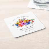 Fiesta Blume Hochzeit Verlobung Rechteckiger Pappuntersetzer (angewinkelt)