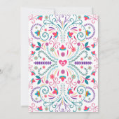 Fiesta-Blume & mexikanische Stickereien Einladung (Rückseite)