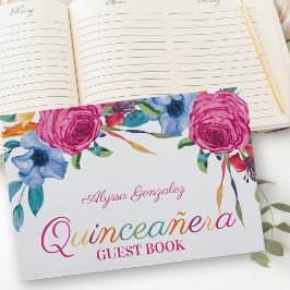 Fiesta Blume Weiß und Rosa Blumenkohle Gästebuch