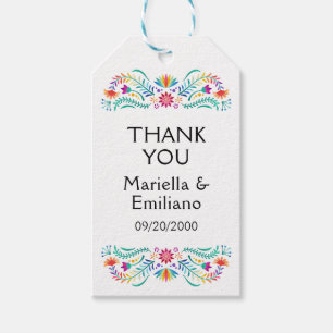 Fiesta Blumen Geburtstagsdusche Hochzeit Danke Geschenkanhänger