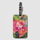 Fiesta-Blumenblätter Gepäckanhänger (Vorderseite Vertikal)