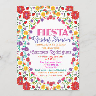 Fiesta Blumendusche Einladung