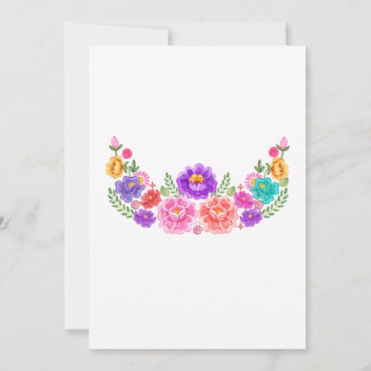 Fiesta Blumendusche Einladung (Rückseite)