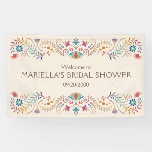 Fiesta Boho Birthday Shower Wedding Banner (Horizontal)