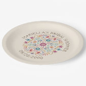 Fiesta Boho Birthday Shower Wedding Pappteller (Schrägansicht)