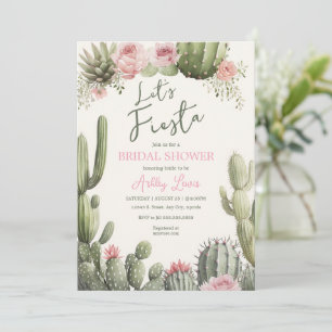Fiesta Boho Kaktus, Blumen Brautdusche Einladung