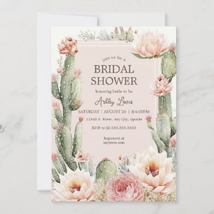 Fiesta Boho Kaktus Blumen Brautparty Einladung