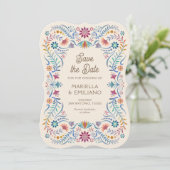 Fiesta Boho Quinceañera Wedding Save the Date (Stehend Vorderseite)