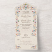 Fiesta Boho Wedding All In One Einladung (Innen Boden)