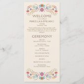 Fiesta Boho Wedding Program Menükarte (Vorderseite)