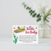 Fiesta Book Request Card - Cactus Baby Shower Inse Begleitkarte (Stehend Vorderseite)