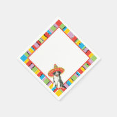 Fiesta Border Collie Serviette (Ecke)