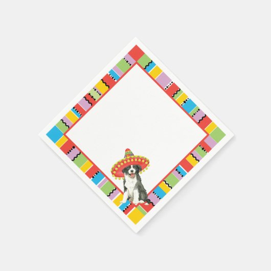 Fiesta Border Collie Serviette (Ecke)