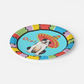 Fiesta Boston Terrier Pappteller (Schrägansicht)