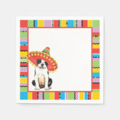 Fiesta Boston Terrier Serviette (Vorderseite)