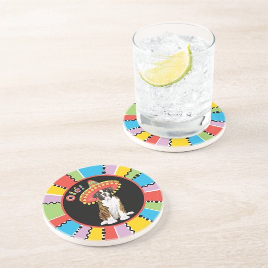 Fiesta Boxer Getränkeuntersetzer (Seite)